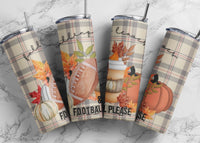 Fall & Football 20 oz tumbler