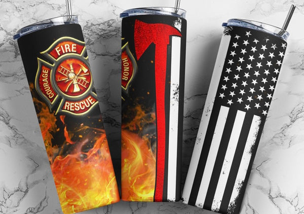 Firefighter 20 oz tumbler