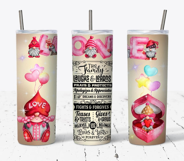 Love gnomes 20oz tumbler