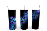 Blue butterfly tumbler