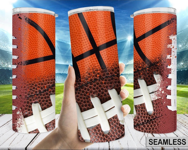 Basketball football 20 oz tumbler