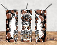 Football mama 20 oz tumbler