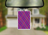 Purple plaid freshener