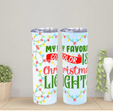 Christmas lights 20 oz tumbler