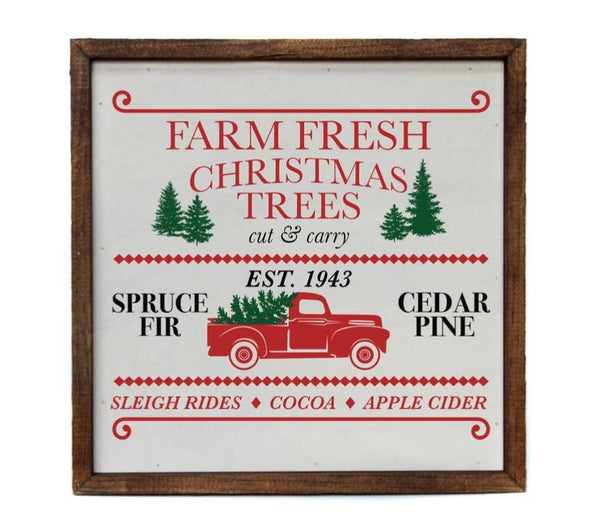 Christmas truck sign