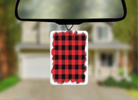 Buffalo plaid air freshener