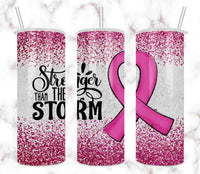 Breast cancer tumbler