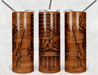 Hunting wooden tumbler