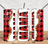 Plaid mama 20 oz tumbler