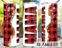 Plaid mama 20 oz tumbler