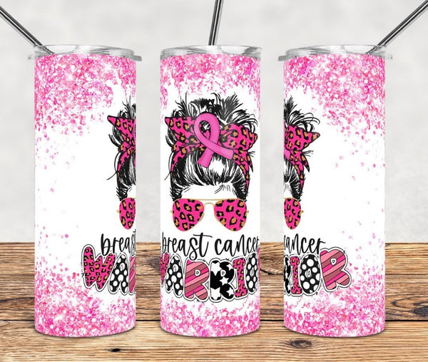 Breast cancer warrior 20 oz tumbler