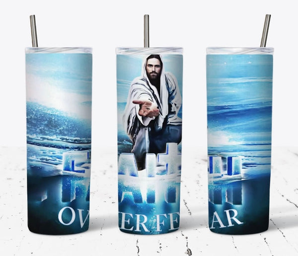 Faith over fear 20oz tumbler