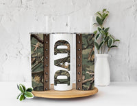 Dad camo 20 oz tumbler