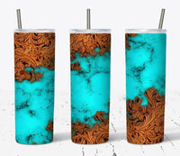 Turquoise 20 oz tumbler