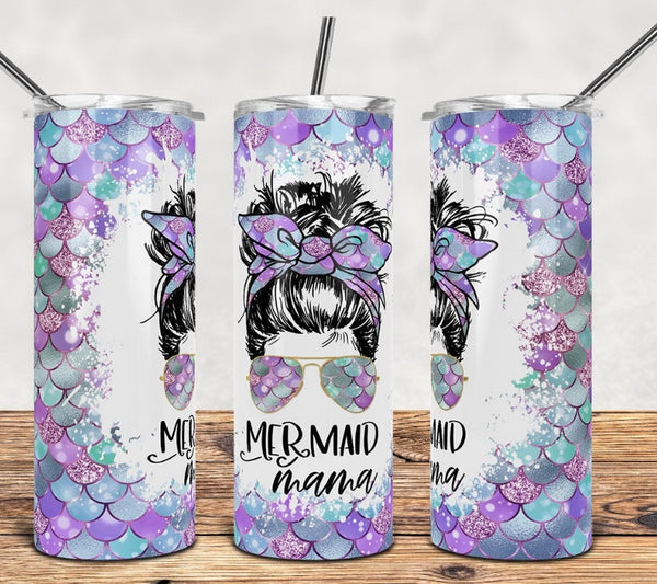 Mermaid mama 20 oz tumbler