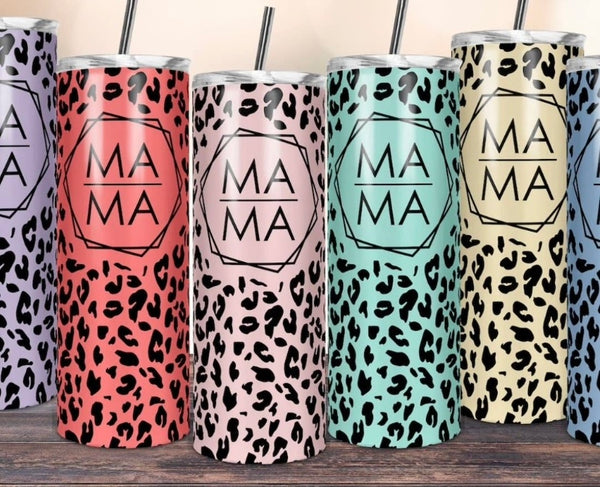 Leopard Mama tumbler