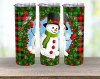 Frosty snowman 20 oz tumbler