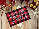 Dear Santa plaid placemats