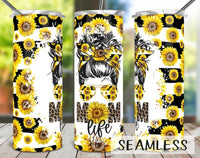 Sunflower mom life 20 oz tumbler