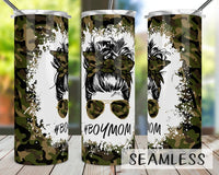 Camo boy mom tumbler