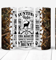 Hunting Rules 20 oz tumbler