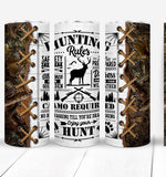 Hunting Rules 20 oz tumbler