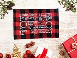 Dear Santa plaid placemats